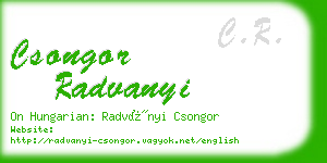 csongor radvanyi business card